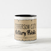 Tasse 2 Couleurs Jefferson City Notaire Public Soll Feather Quill (Centre)