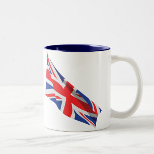Tasse 2 Couleurs J'entends le drapeau britannique/Union Jack