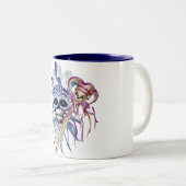 Tasse 2 Couleurs Jester Skull (Devant droit)