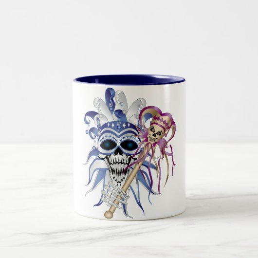 Tasse 2 Couleurs Jester Skull (Centre)