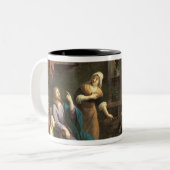 Tasse 2 Couleurs Jésus à la maison de Martha et de Mary (Devant gauche)