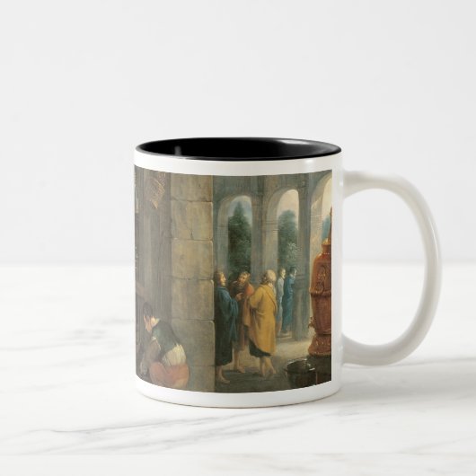 Tasse 2 Couleurs Jésus à la maison de Martha et de Mary (Droit)