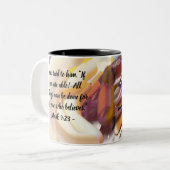 Tasse 2 Couleurs Jésus amour (Devant gauche)