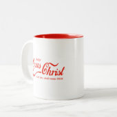 Tasse 2 Couleurs Jésus Christ (Devant gauche)