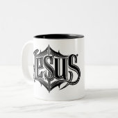 Tasse 2 Couleurs Jésus Christ (Devant gauche)