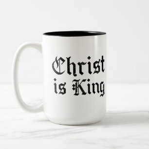 Tasse 2 Couleurs Jésus-Christ est Roi Gothique Art Grunge Blacklett