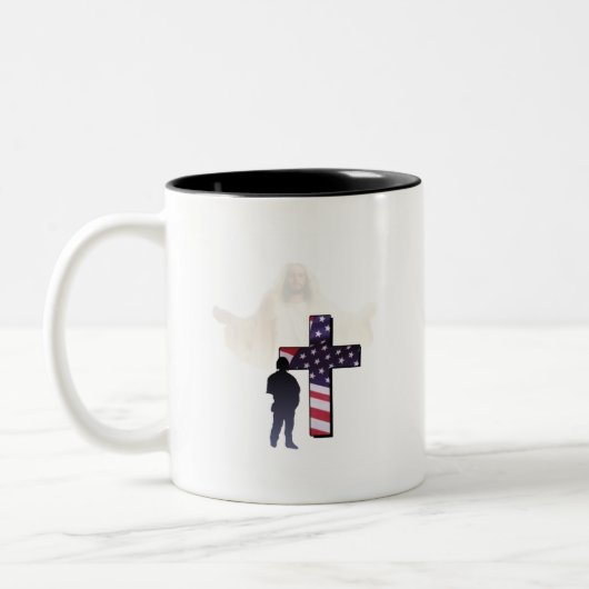 Tasse 2 Couleurs Jésus-Christ et version de soldat américain la (Gauche)