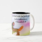 Tasse 2 Couleurs jésus est bon (Devant droit)