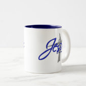 Tasse 2 Couleurs Jésus est la réponse (Devant droit)