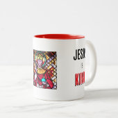 Tasse 2 Couleurs Jésus est roi (Devant droit)