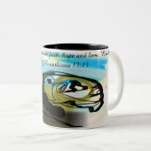 Tasse 2 Couleurs jésus ici (Devant droit)