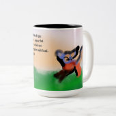 Tasse 2 Couleurs Jésus ici (Devant droit)