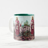 Tasse 2 Couleurs Jésus, Le Bon Pasteur (Devant gauche)