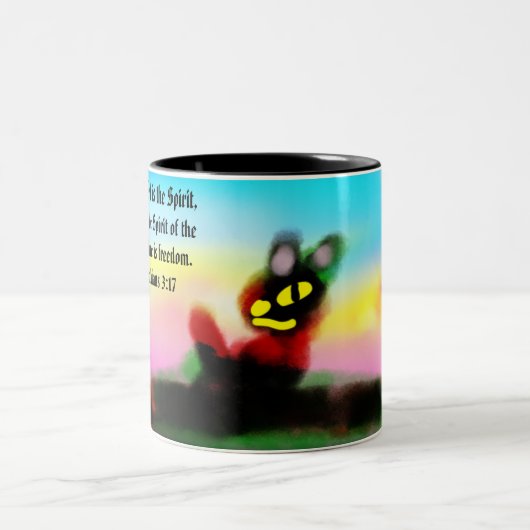 Tasse 2 Couleurs jesus liberté (Centre)