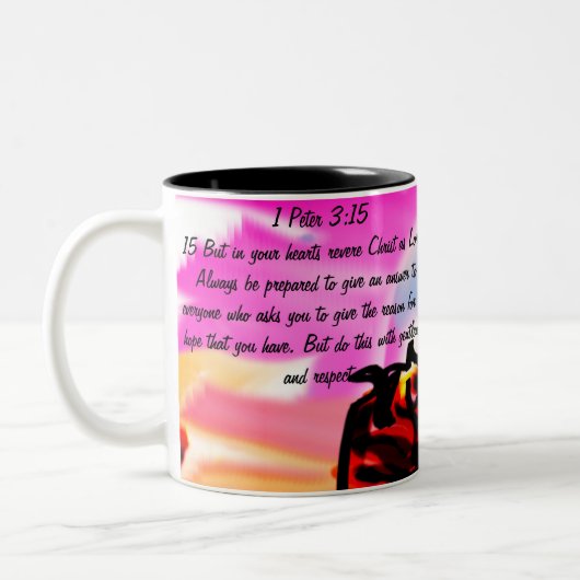 Tasse 2 Couleurs Jesus love (Gauche)