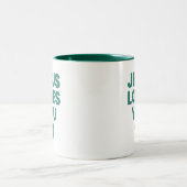 Tasse 2 Couleurs Jesus Loves You Uplifting Christian Gift (Centre)