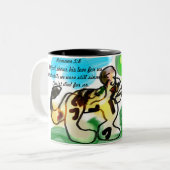 Tasse 2 Couleurs jésus nous aime (Devant gauche)