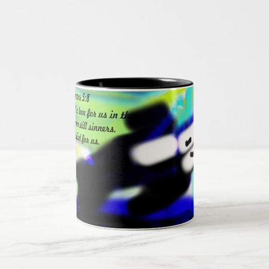 Tasse 2 Couleurs Jésus nous aime (Centre)