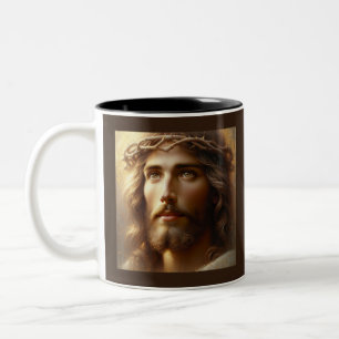 Tasse 2 Couleurs Jésus portant la couronne d'épines