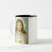 Tasse 2 Couleurs Jésus, QUE JÉSUS FERAIT-IL ? (Devant gauche)