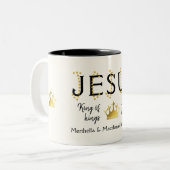 Tasse 2 Couleurs JÉSUS Roi des rois chrétien (Devant gauche)