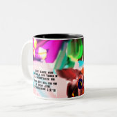 Tasse 2 Couleurs Jésus se réjouit (Devant gauche)