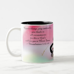 Tasse 2 Couleurs Jésus se réjouit