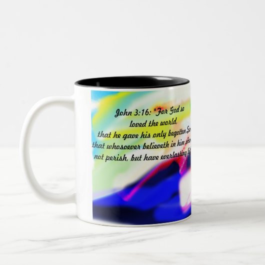 Tasse 2 Couleurs jésus sur l'amour (Gauche)