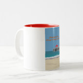 Tasse 2 Couleurs Jetée de Huntington Beach (Devant gauche)