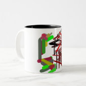 Tasse 2 Couleurs Jeu d'automne renard (Devant gauche)
