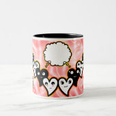 Tasse 2 Couleurs Jeu de coeurs amusants (Centre)