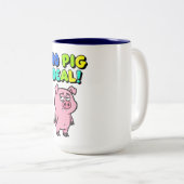 Tasse 2 Couleurs Jeu de mots sans cochon (Devant droit)