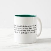 Tasse 2 Couleurs Jeu des quarts (Devant droit)