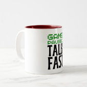 Tasse 2 Couleurs Jeu Pause Parler Fast - Amusant Joueur (Devant gauche)