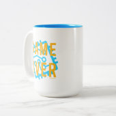 Tasse 2 Couleurs Jeu sur circuit numérique (Devant gauche)