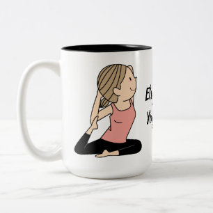 Tasse 2 Couleurs Jeune Fille En Classe De Yoga Rose Personnalisée