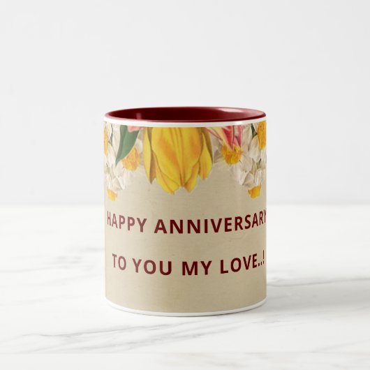 TASSE 2 COULEURS JEUX ANNIVERSAIRE À VOUS MON AMOUR (Centre)