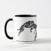 Tasse 2 Couleurs Jeux de scottish deerhounds (Gauche)