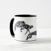 Tasse 2 Couleurs Jeux de scottish deerhounds (Devant gauche)