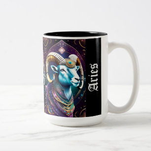 Tasse 2 Couleurs Jewel Galaxy Zodiac Aries