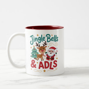 Tasse 2 Couleurs Jingle Bells ADLS Ergothérapie OT Renne