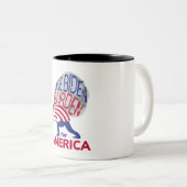 Tasse 2 Couleurs Joe Biden Burden Pour L'Amérique (Devant droit)