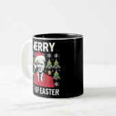 Tasse 2 Couleurs Joe Biden Noël Père Noël Chapeau Joyeux 4e Pâques (Devant gauche)
