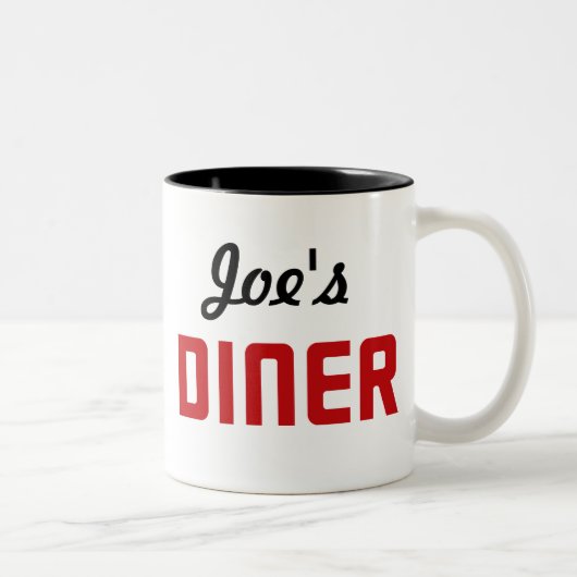 Tasse 2 Couleurs Joe's Diner (Droit)