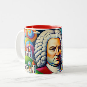 Tasse 2 Couleurs Johann Sebastian Bach : portrait dans une peinture