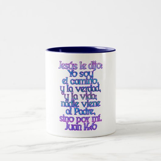 Tasse 2 Couleurs John 14:6 Espagnol (Centre)