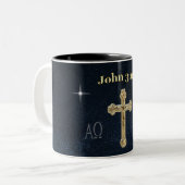 Tasse 2 Couleurs John 3:16 (Devant gauche)