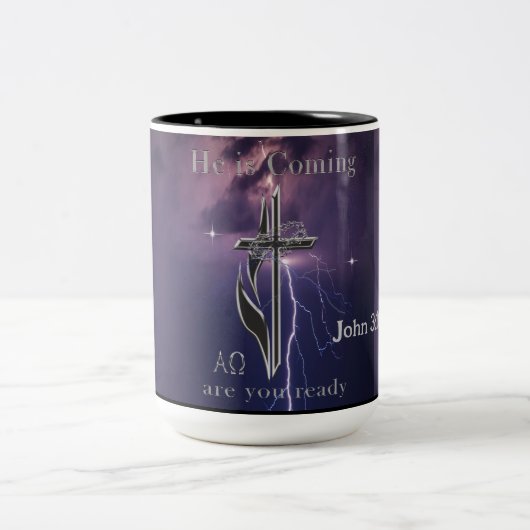 Tasse 2 Couleurs John 3:16 (Centre)