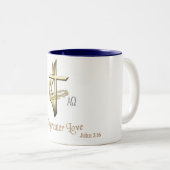Tasse 2 Couleurs John 3:16 (Devant droit)