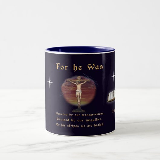 Tasse 2 Couleurs John 3:16 (Centre)